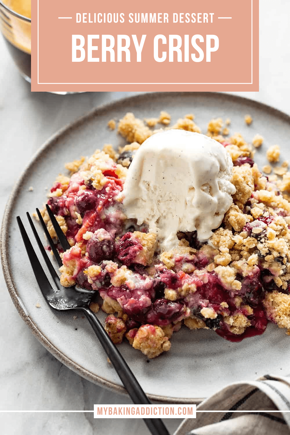 Berry Crisp (Fresh or Frozen Berries!) My Baking Addiction