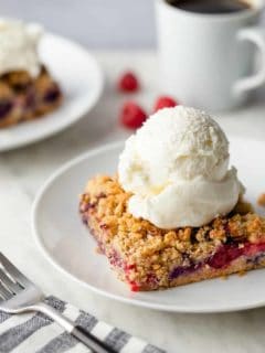 Berry Crumble Bars are an easy spring dessert, perfect for entertaining!