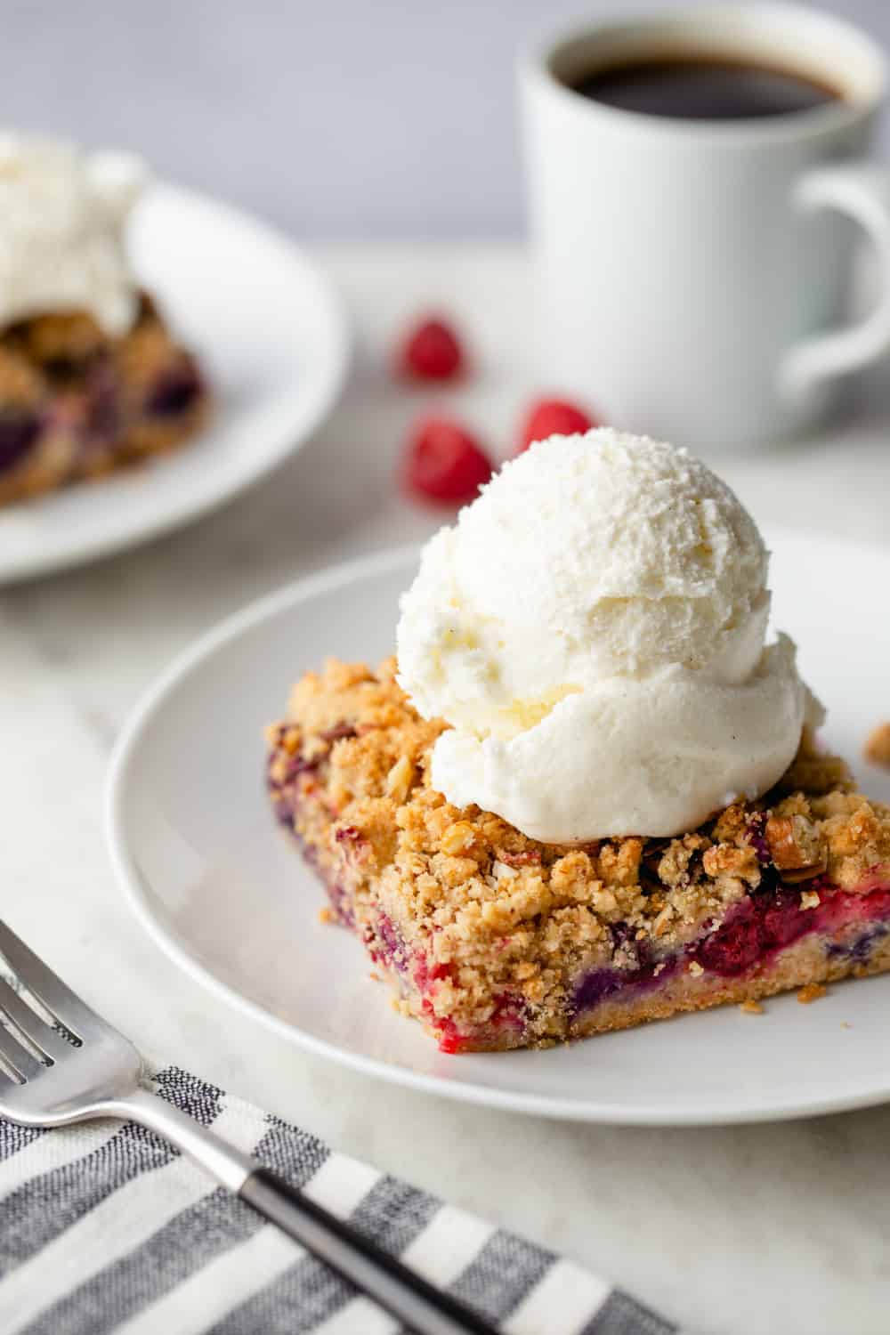 Berry Crumble Bars are an easy spring dessert, perfect for entertaining!