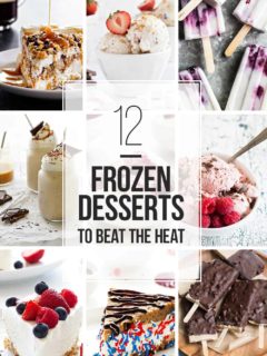 Frozen Dessert Recipes Collage Image