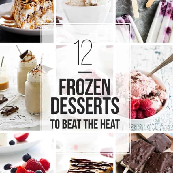 Frozen Dessert Recipes Collage Image