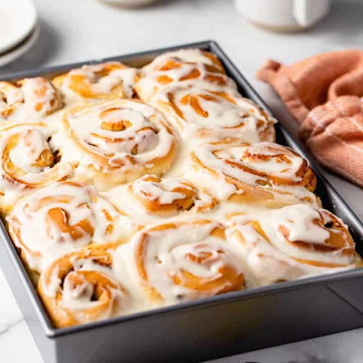 Pumpkin Spice Cinnamon Rolls