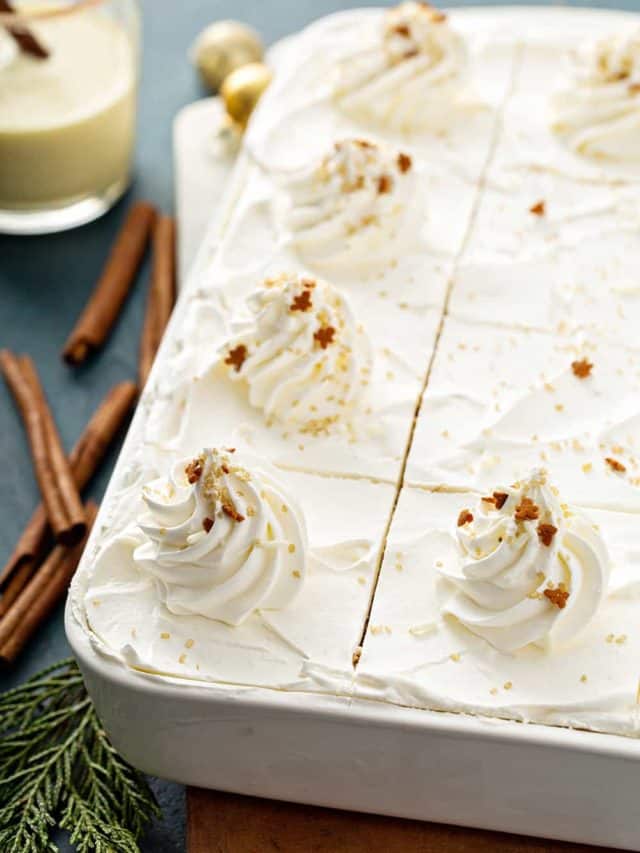 Easy Eggnog Eclair Cake Story