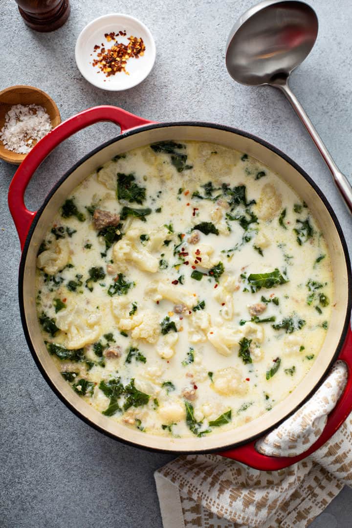 Low Carb Zuppa Toscana with Cauliflower My Baking Addiction