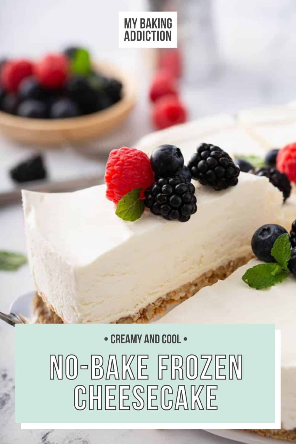 No-Bake Frozen Cheesecake - My Baking Addiction