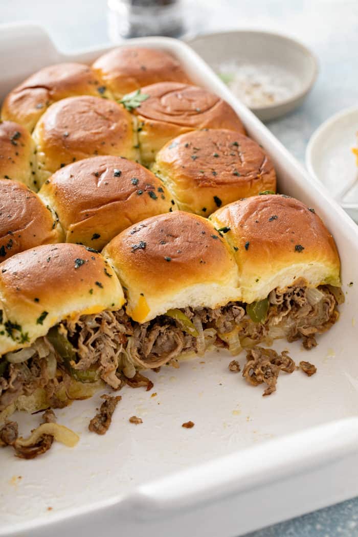 Flank Steak Philly Sliders Recipe