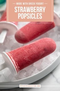 Easy Homemade Strawberry Popsicles (with Greek Yogurt!)