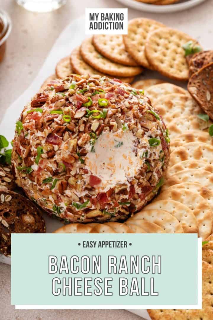 Bacon Ranch Cheese Ball - My Baking Addiction