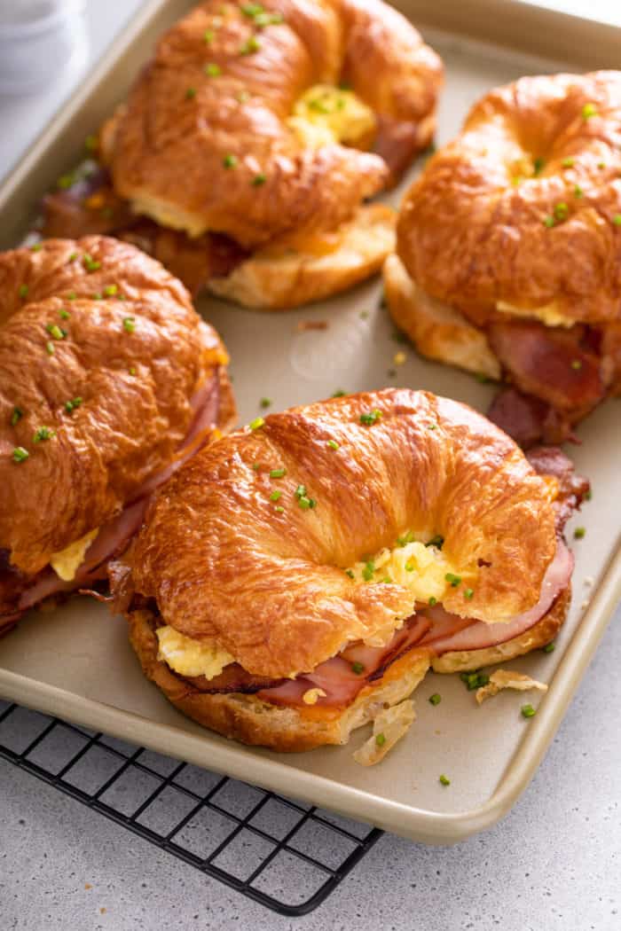 Ham and Egg Croissant Sandwiches Recipe