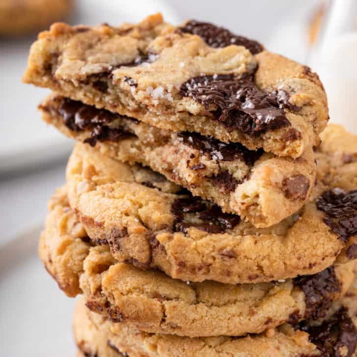 Chocolate Chip Cookies with Brown Butter and Toffee