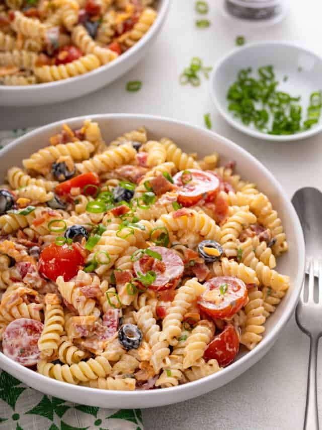 Easy Bacon Ranch Pasta Salad My Baking Addiction