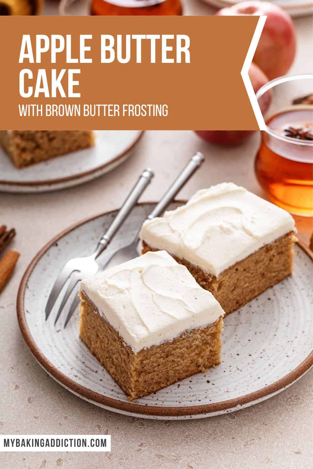 Apple Butter Cake with Brown Butter Frosting My Baking Addiction