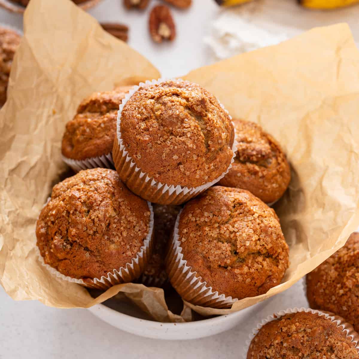 Banana Nut Muffins [www.mybakingaddiction.com]