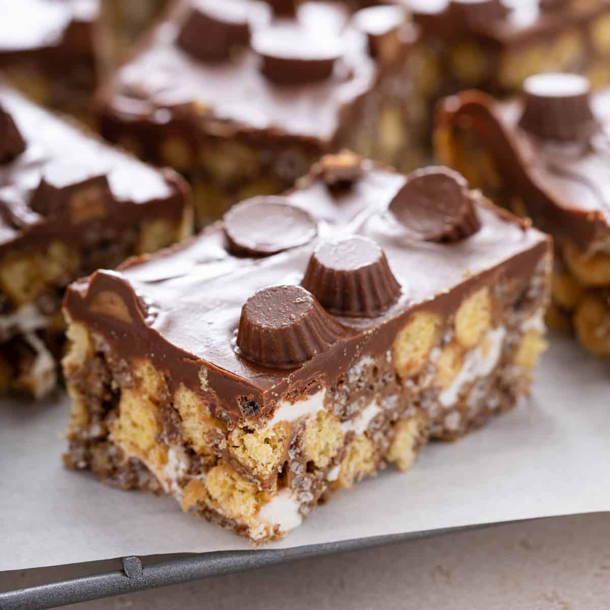 Peanut Butter Cup Rice Krispie Treats
