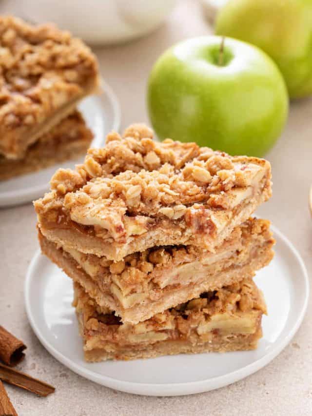 Caramel Apple Crisp Bars