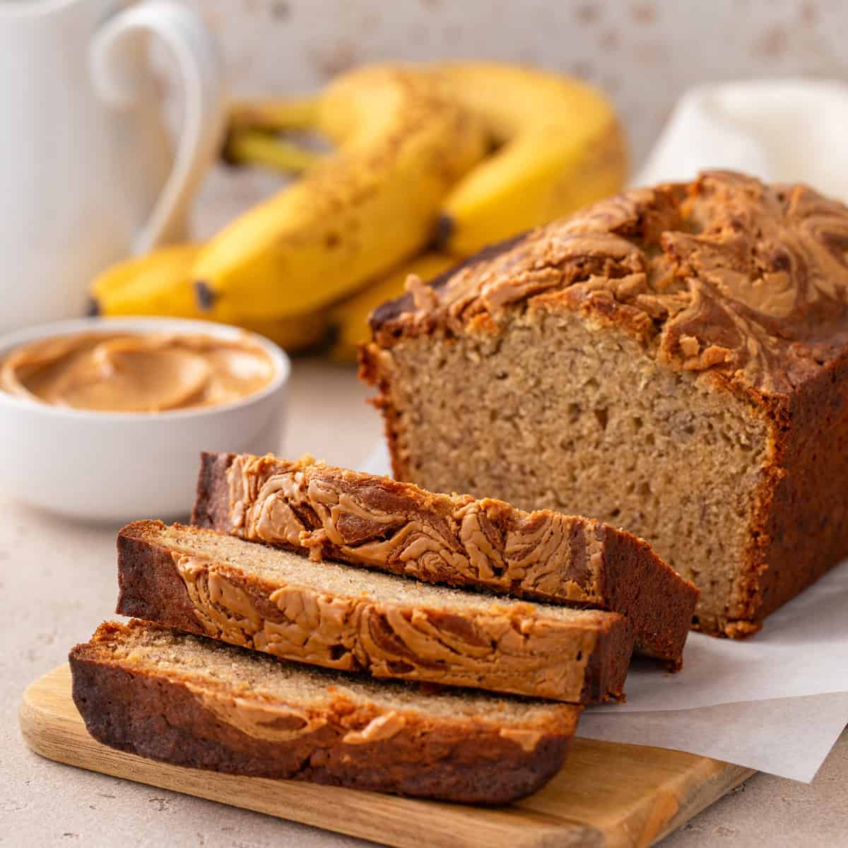 Peanut Butter Banana Bread [www.mybakingaddiction.com]