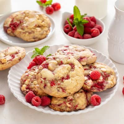 White Chocolate Raspberry Cookies