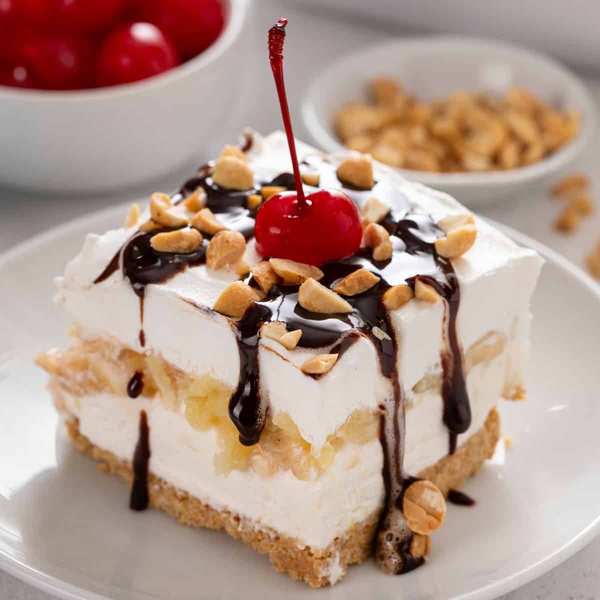 No-Bake Banana Split Cake