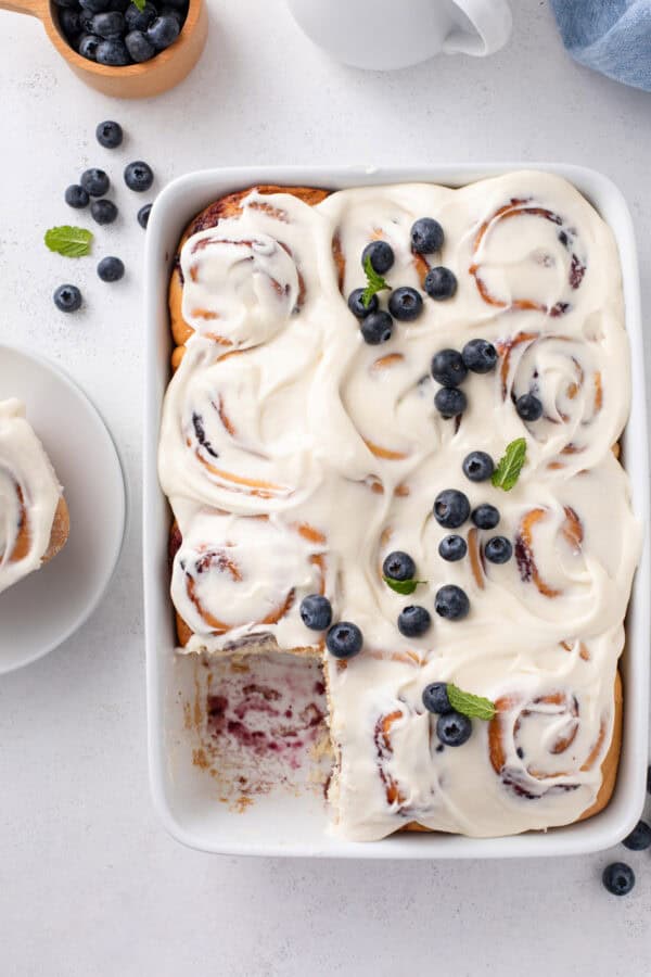 Blueberry Sweet Rolls with Cream Cheese Frosting