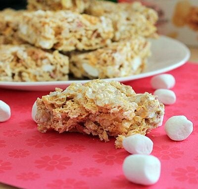 Raspberry-Peach Marshmallow Squares